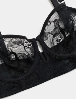 Savannah Lace Wired Longline Balcony Bra (A-E)
