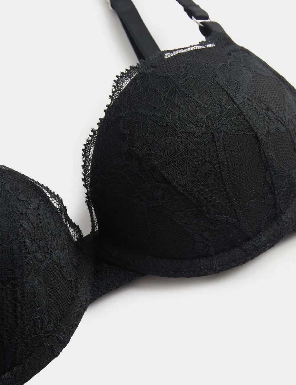Savannah Lace Wired Push-Up Balcony Bra (A-E)