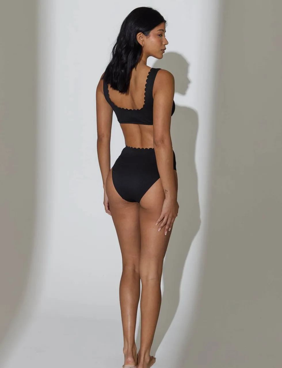 Scallop High Waisted Bikini Bottoms