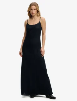 Scoop Neck Bias Cut Maxi Cami Slip Dress