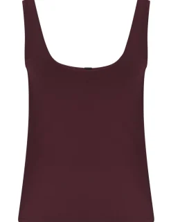 Scoop Neck Ruched Hidden Support Non Wired Vest Top