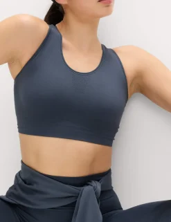 Scoop Neck Seamless Fitted Crop Top
