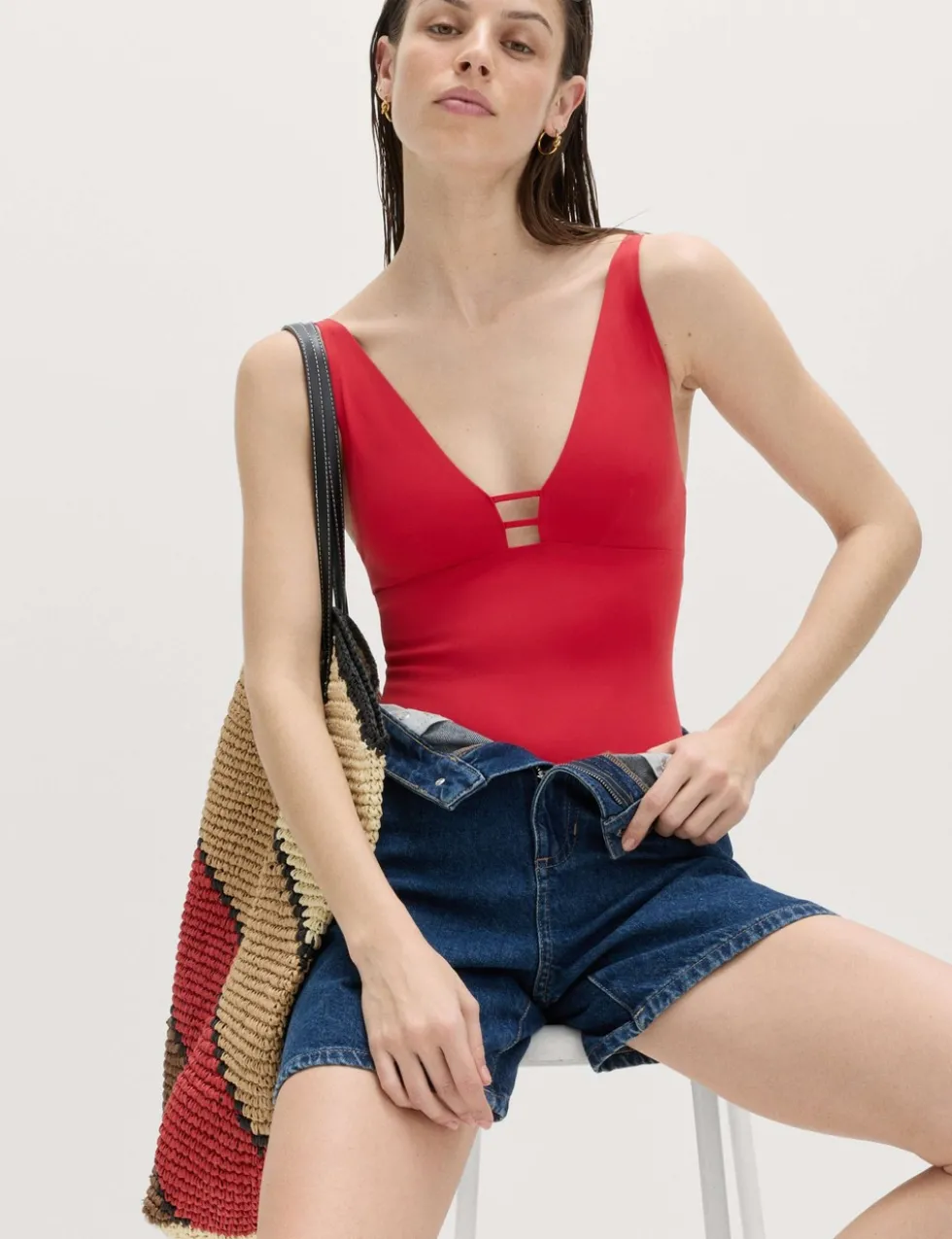 Sculpt Bonded Plunge Swimsuit
