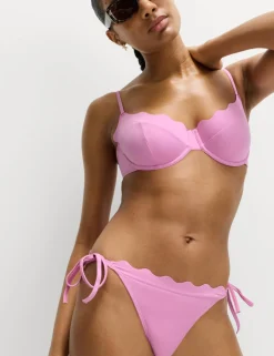 Sculpt Scallop Tie Side Bikini Bottoms