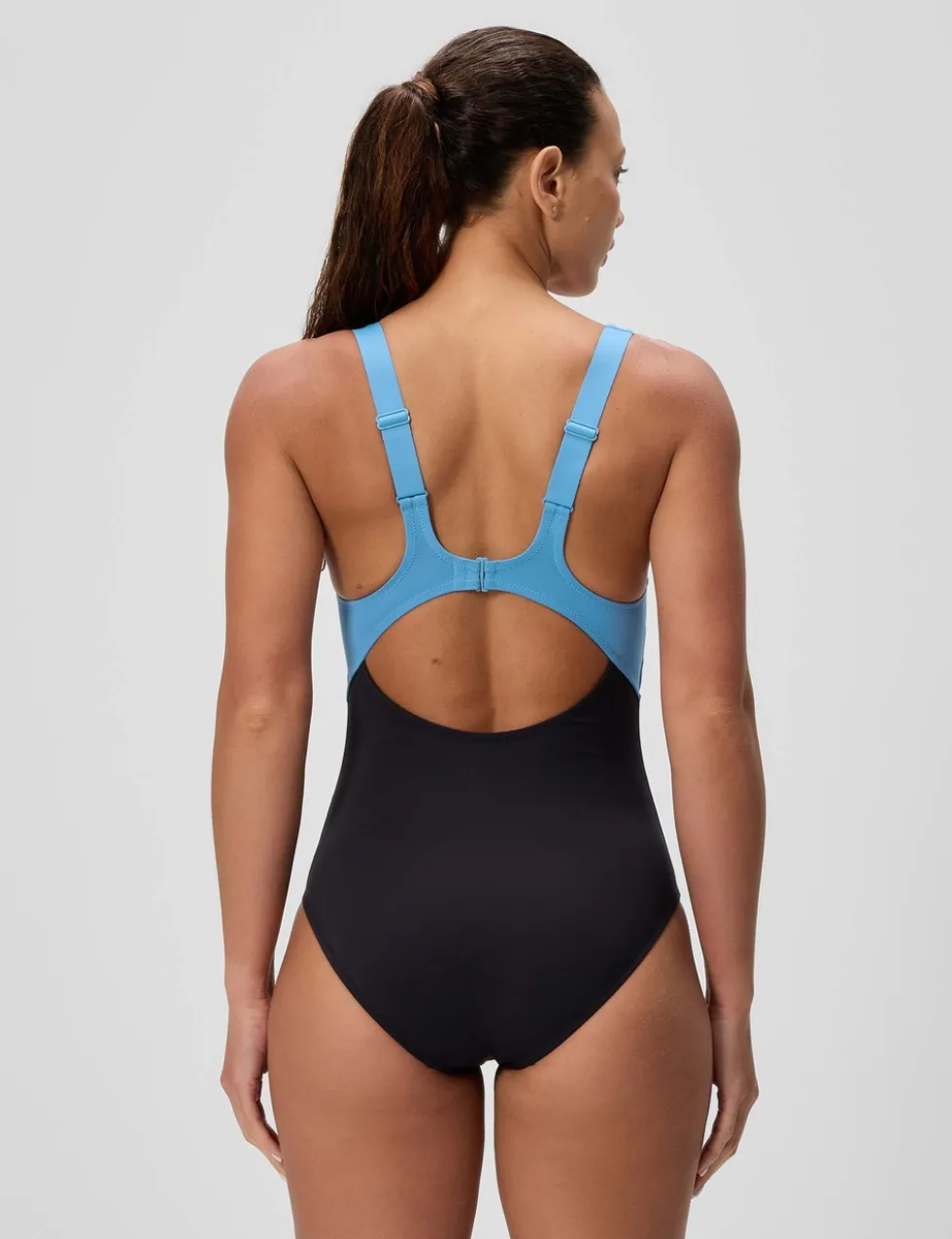 Sculpture Colour Block Scoop Neck Swimsuit