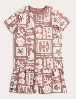Sealife Graphic Short Pyjamas (1-8 Yrs)
