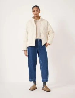 Seam Detail Barrel Leg Jeans