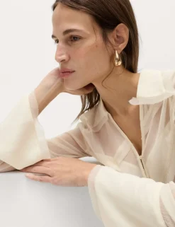 Seam Detail Collared Shirt