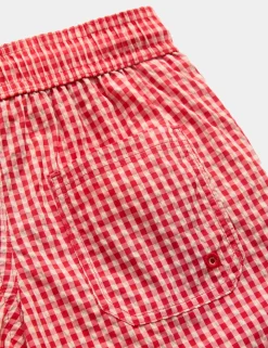 Seersucker Gingham Swim Shorts (2-8 Yrs)