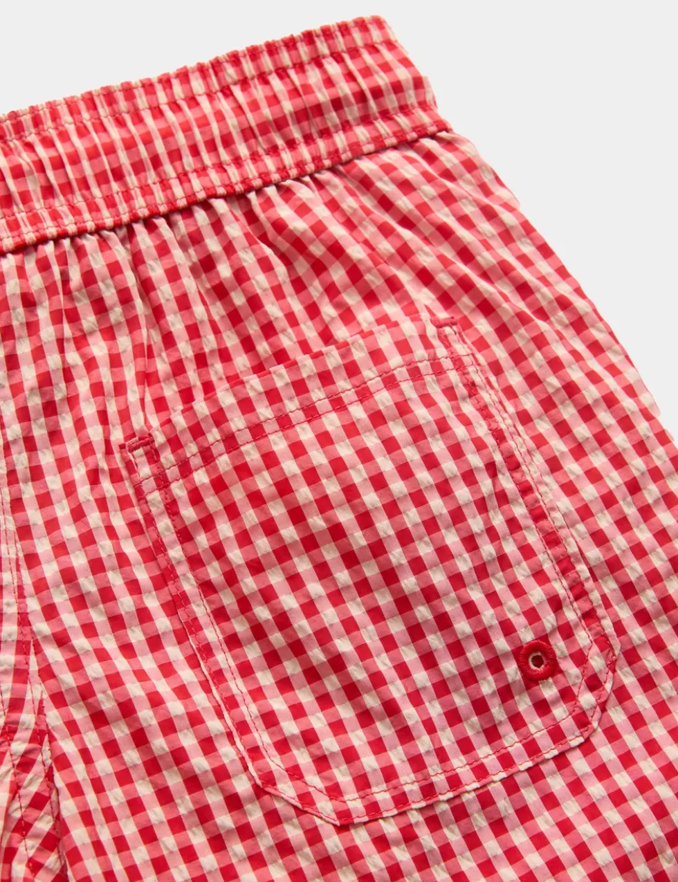 Seersucker Gingham Swim Shorts (2-8 Yrs)