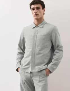 Seersucker Overshirt