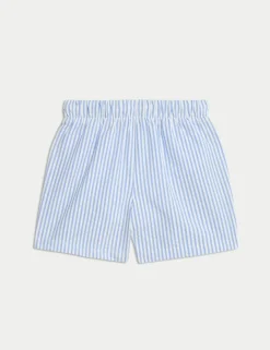 Seersucker Striped Swim Shorts (0 - 6 Yrs)