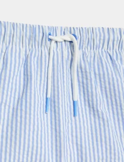 Seersucker Striped Swim Shorts (0 - 6 Yrs)