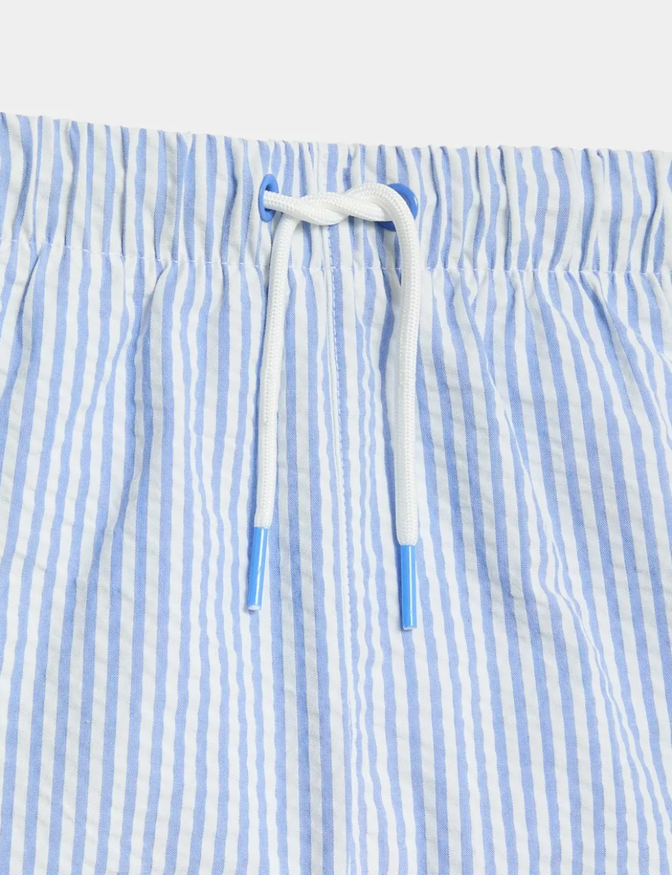 Seersucker Striped Swim Shorts (0 - 6 Yrs)