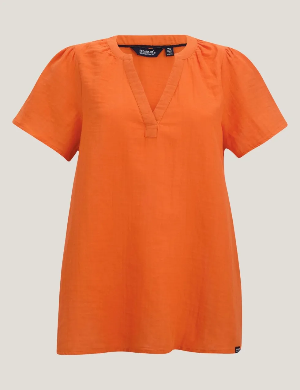 Selen Pure Cotton V-Neck Popover Blouse