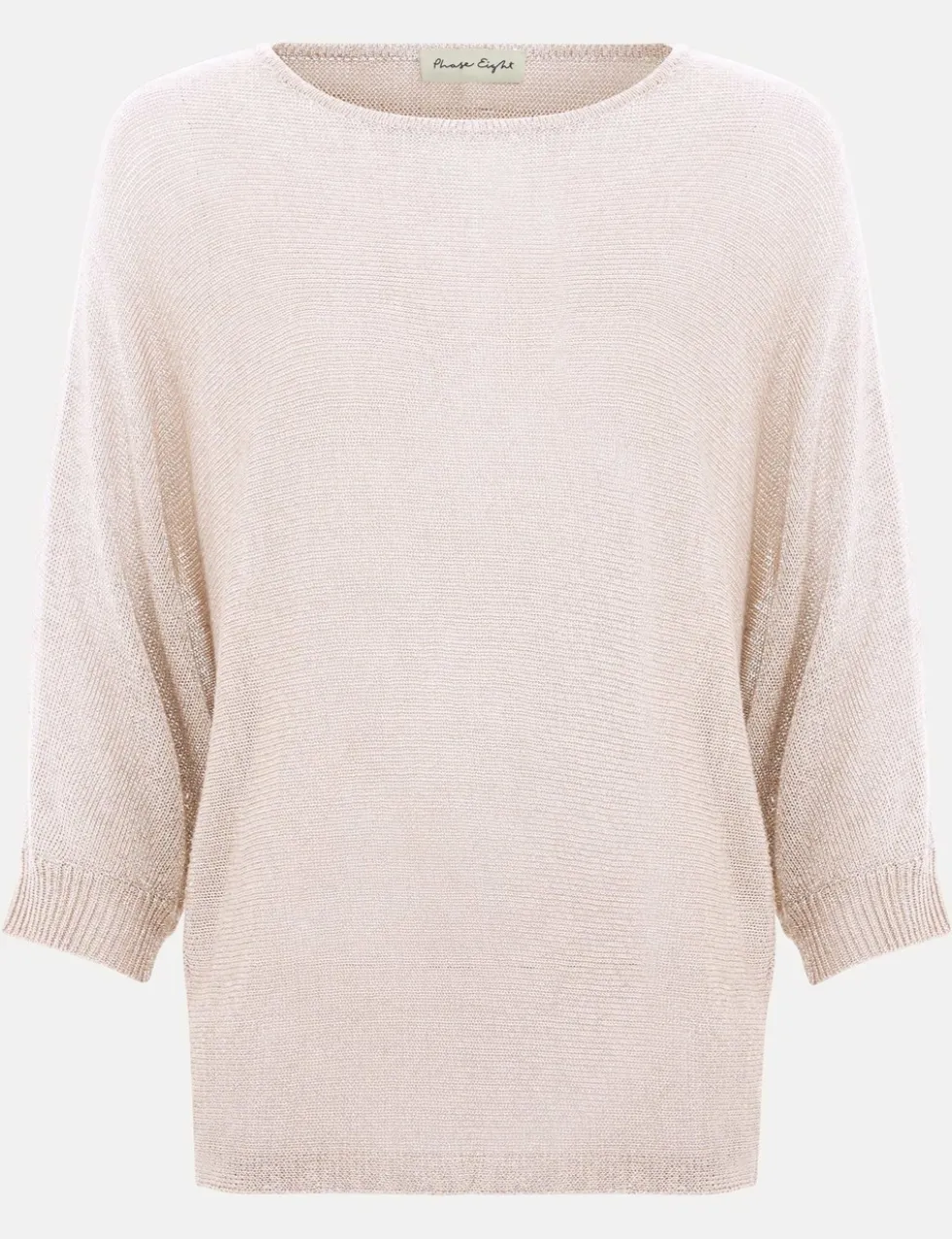 Sequin Slash Neck Batwing Sleeve Jumper