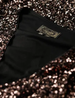 Sequin V-Neck Mini Wrap Dress
