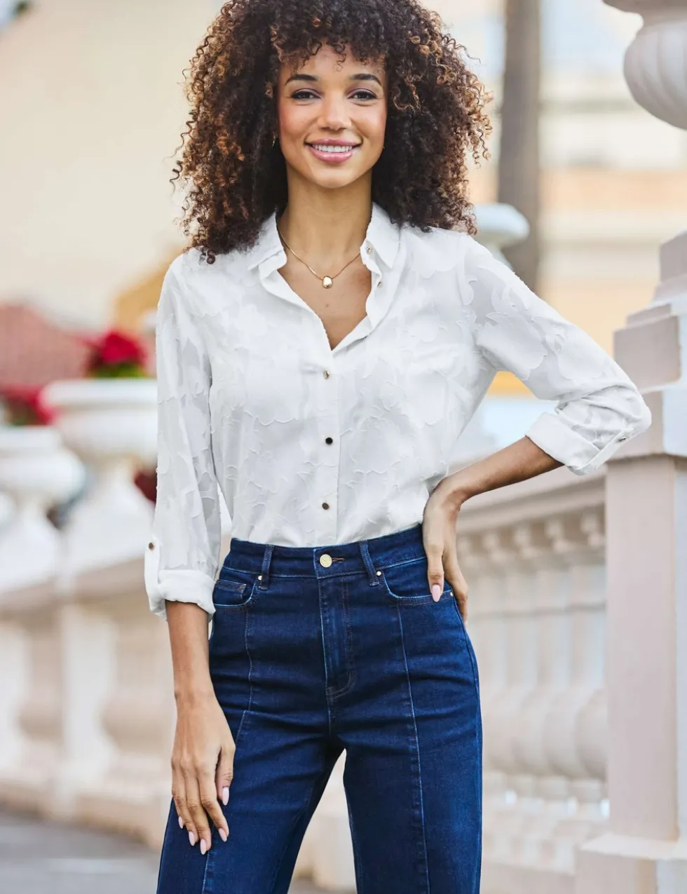 Sheer Floral Shirt