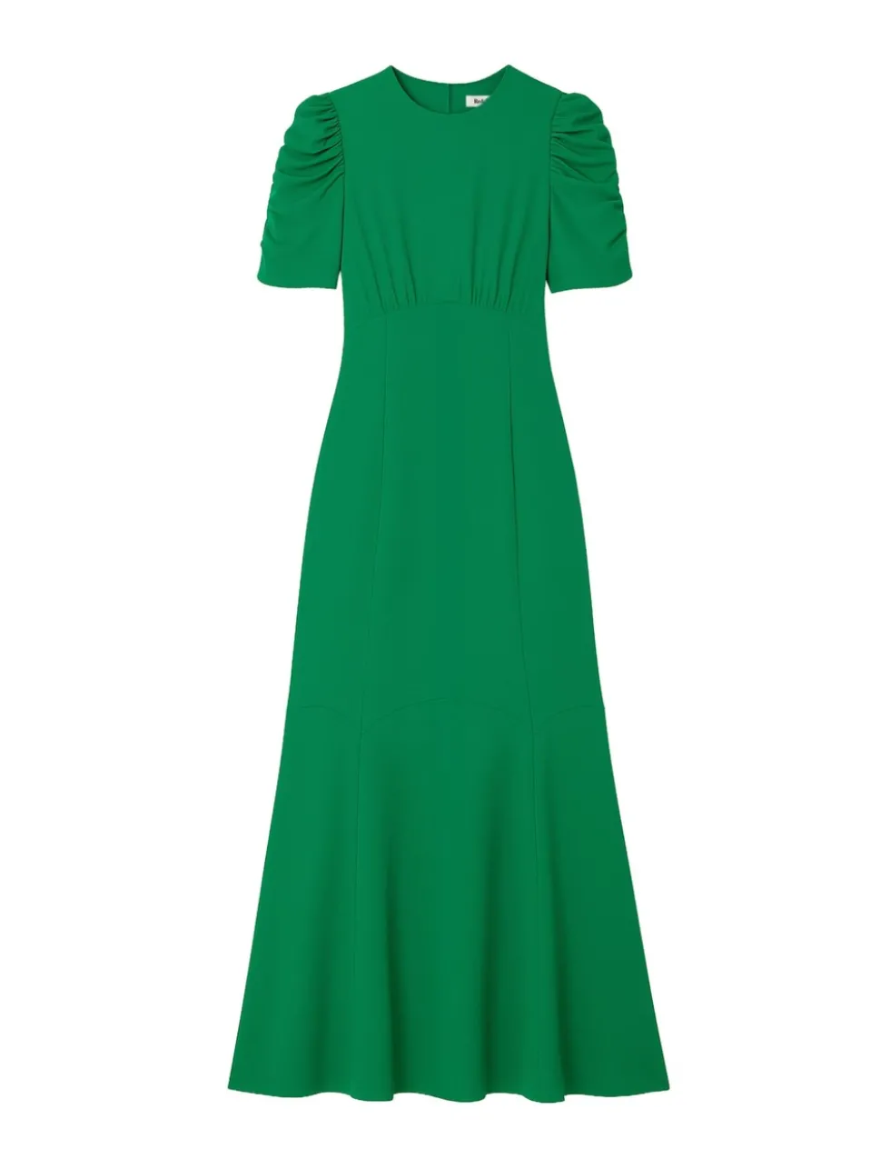 Sheer Skirt Puff Sleeve Maxi Skater Dress