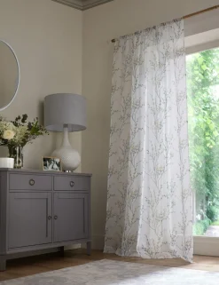 Sheer Voile Panel Slot Top Curtain