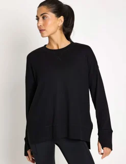 Shelby Crew Neck Step Hem Relaxed Sweat-shirt