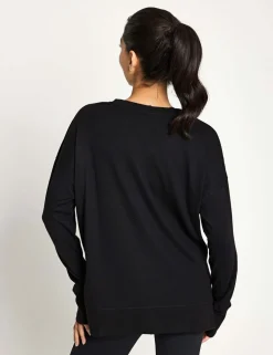 Shelby Crew Neck Step Hem Relaxed Sweat-shirt