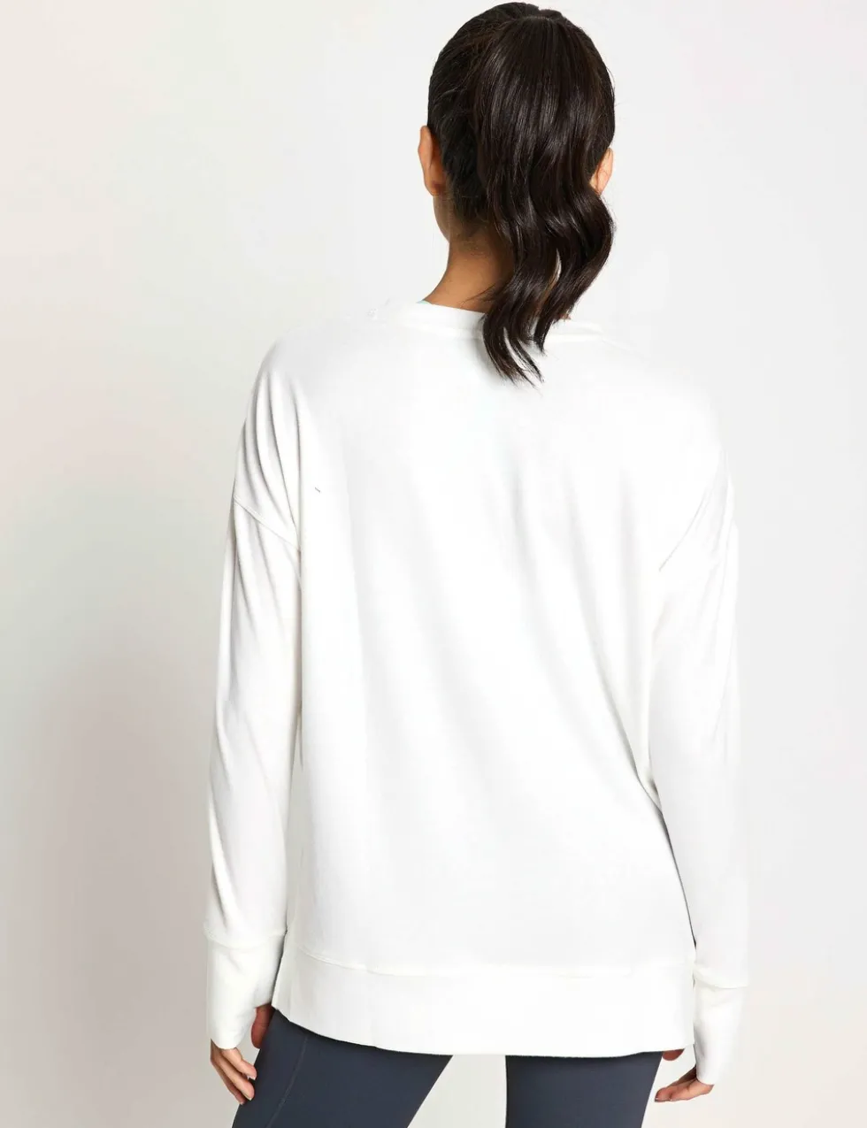 Shelby Crew Neck Step Hem Relaxed Sweat-shirt