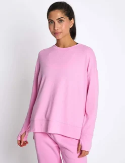 Shelby Crew Neck Step Hem Relaxed Sweat-shirt