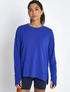Shelby Crew Neck Step Hem Relaxed Sweat-shirt