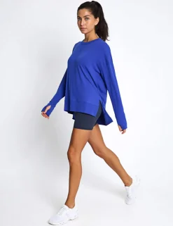 Shelby Crew Neck Step Hem Relaxed Sweat-shirt