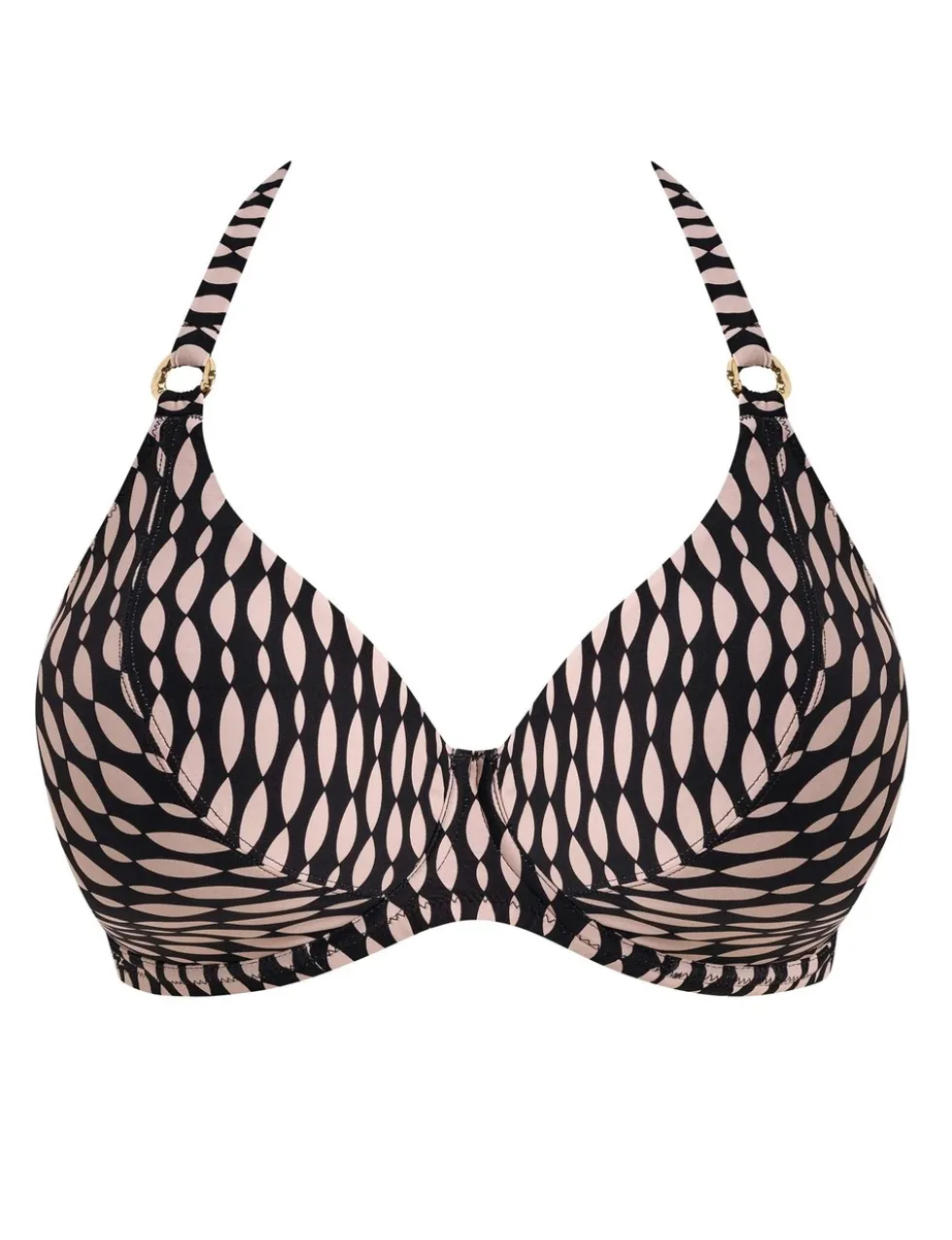 Shell Bay Printed Wired Halterneck Bikini Top (D-H)