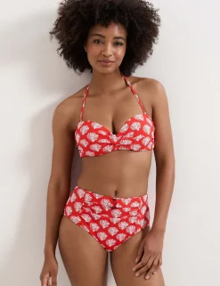 Shell Print High Waisted Bikini Bottoms