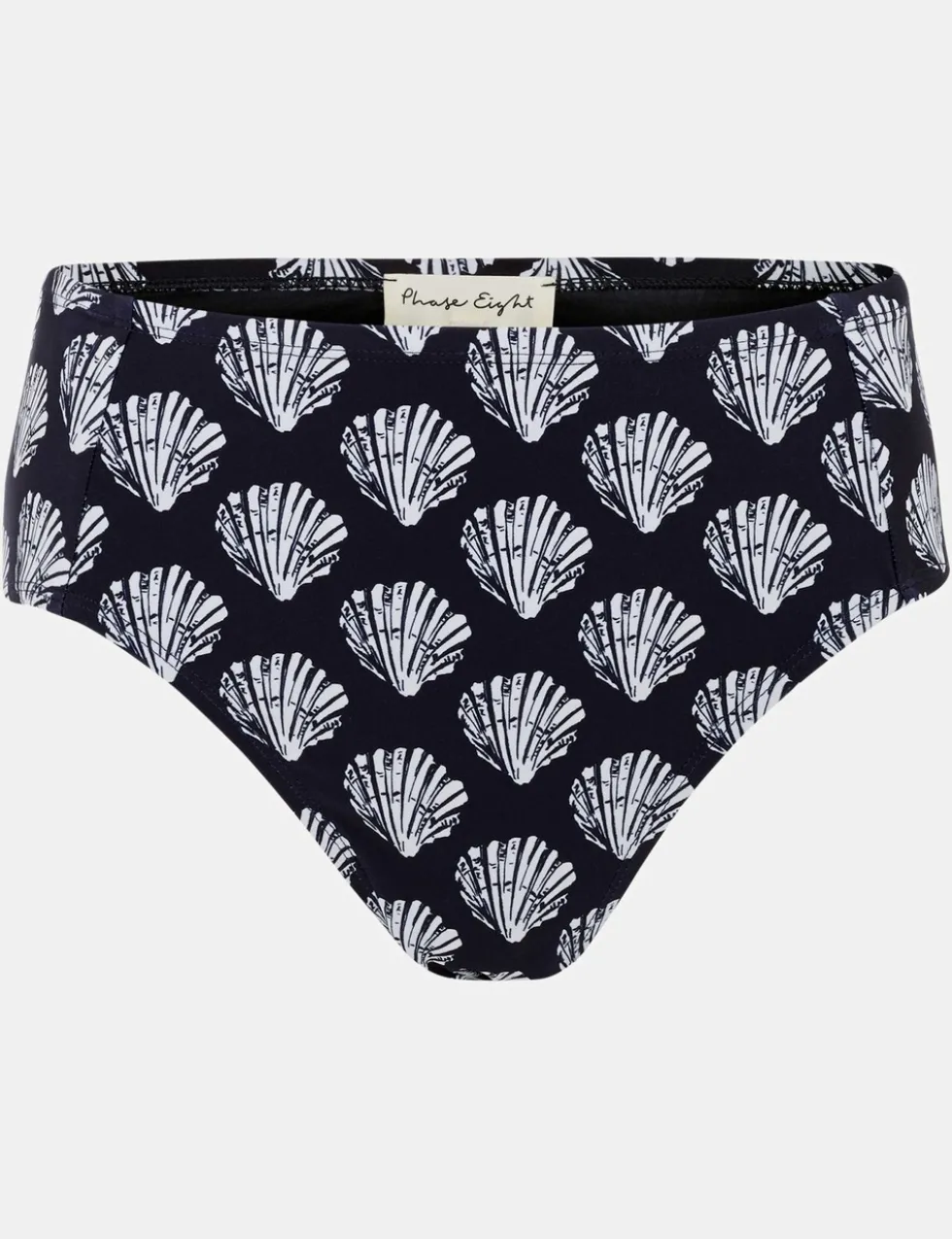 Shell Print High Waisted Bikini Bottoms