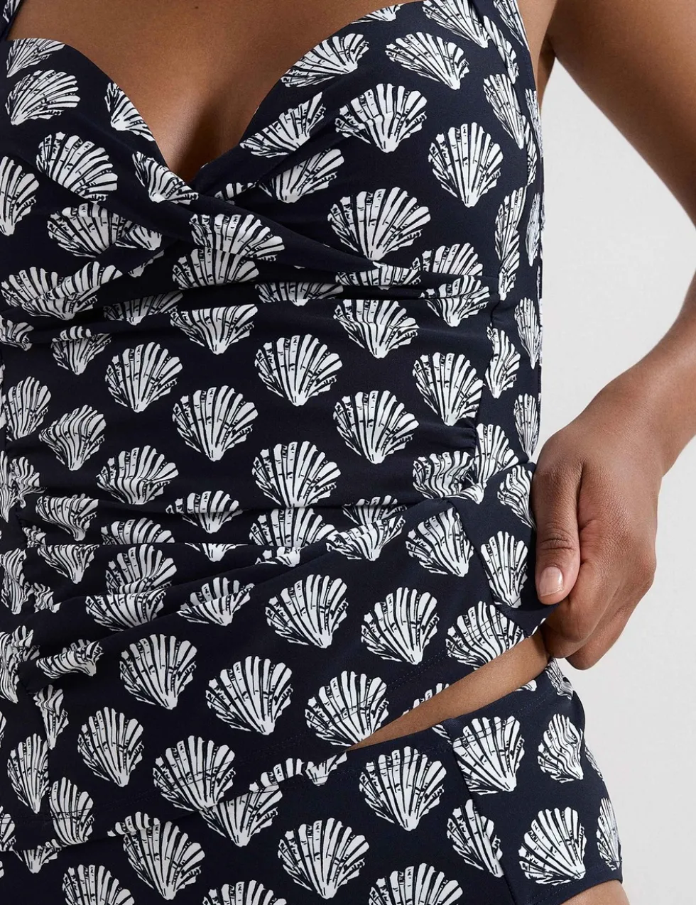 Shell Print High Waisted Bikini Bottoms