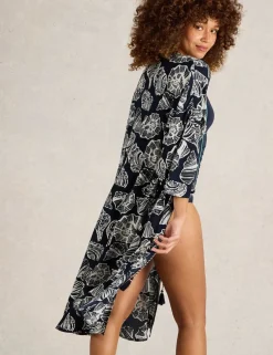 Shell Print Kimono Wrap