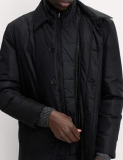 Shirt Collar Mac with Removable Bib