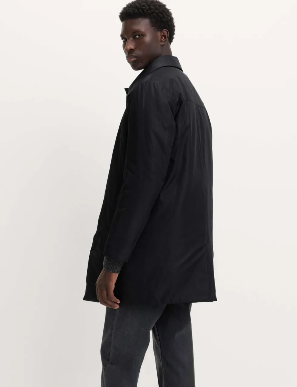 Shirt Collar Mac with Removable Bib