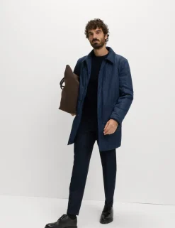 Shirt Collar Mac with Removable Bib