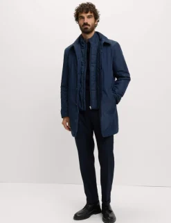 Shirt Collar Mac with Removable Bib