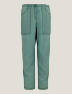 Shorebella Cotton Blend Straight Leg Cropped Trousers