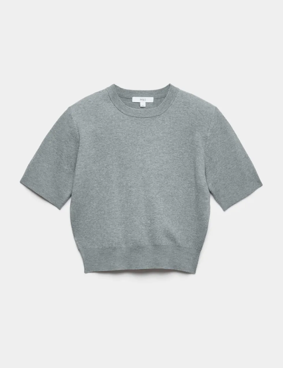 Shoulder Pad Knitted Top with Wool