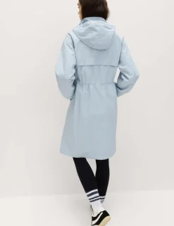 Shower Resistant Lightweight Hooded Longline Utility Parka