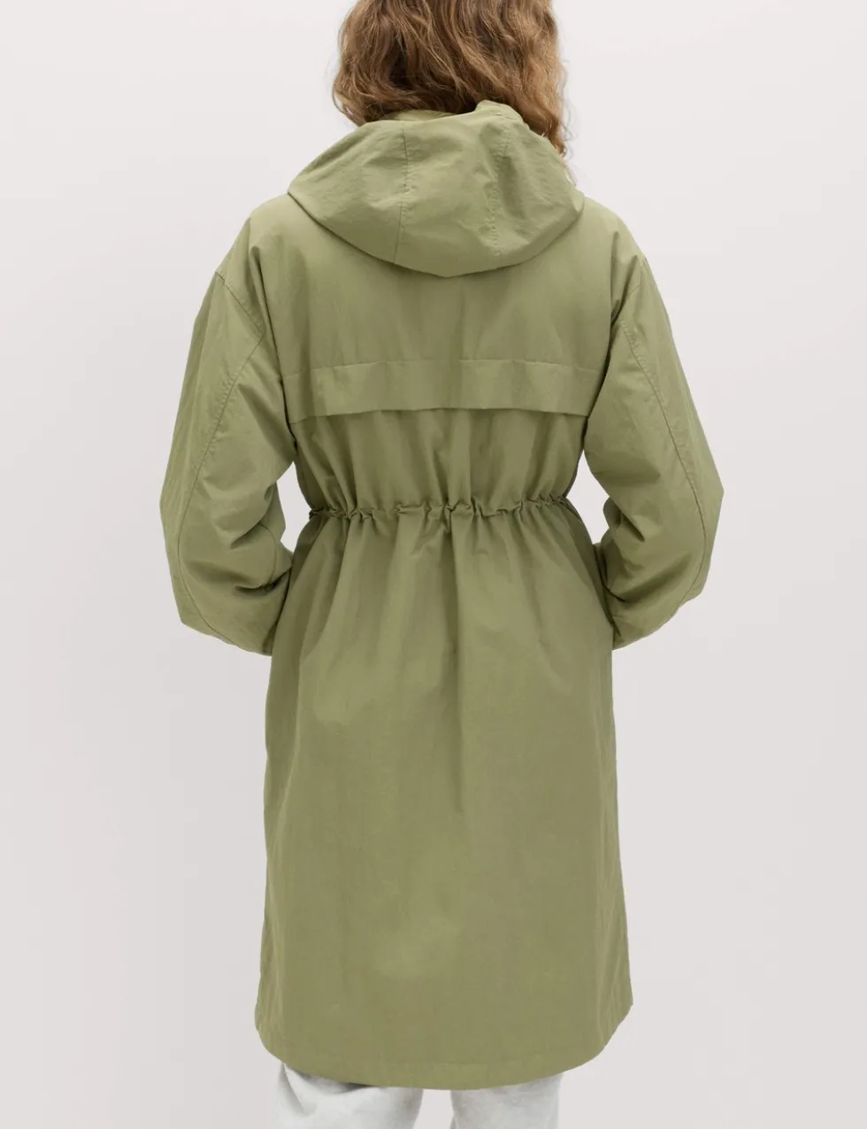 Shower Resistant Lightweight Hooded Longline Utility Parka