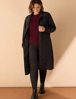 Showerproof Hooded Longline Raincoat