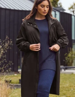 Showerproof Hooded Longline Raincoat
