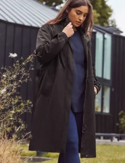 Showerproof Hooded Longline Raincoat