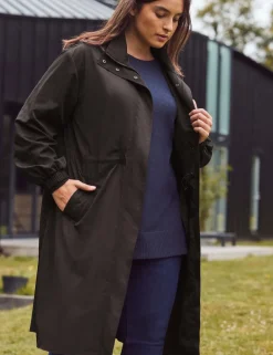 Showerproof Hooded Longline Raincoat