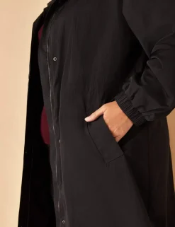 Showerproof Hooded Longline Raincoat