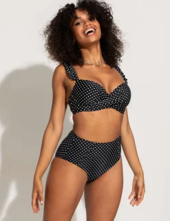 Sicily Polka Dot High Waisted Bikini Bottoms