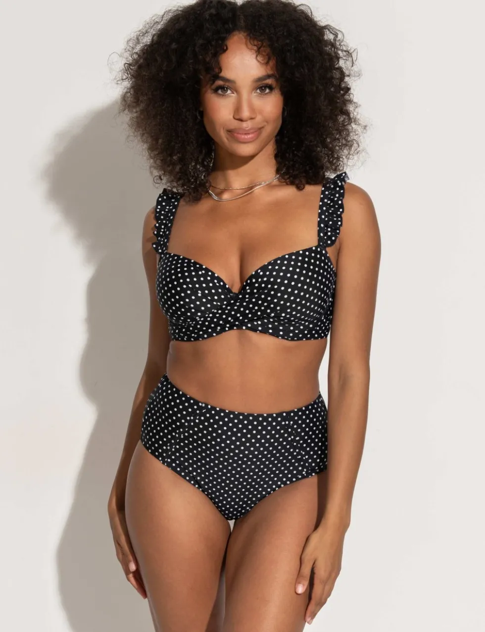 Sicily Polka Dot High Waisted Bikini Bottoms